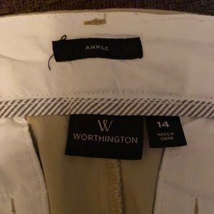 Women flat front ankle pant